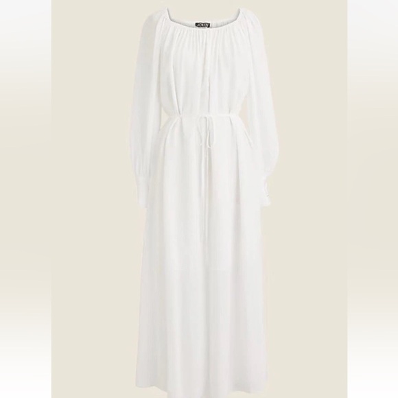 NWT! J.Crew Collection Maxi Sheer Dress w/removable Belt. $198. CA672 - Picture 4 of 5